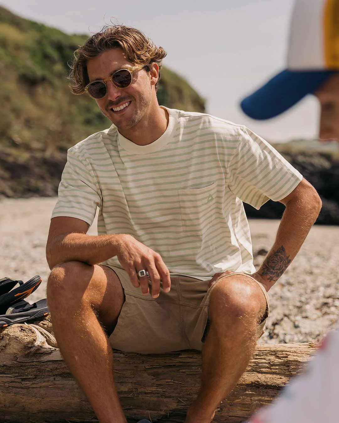 Zen Relaxed Fit T-Shirt - Apple Green Stripe - Image 6