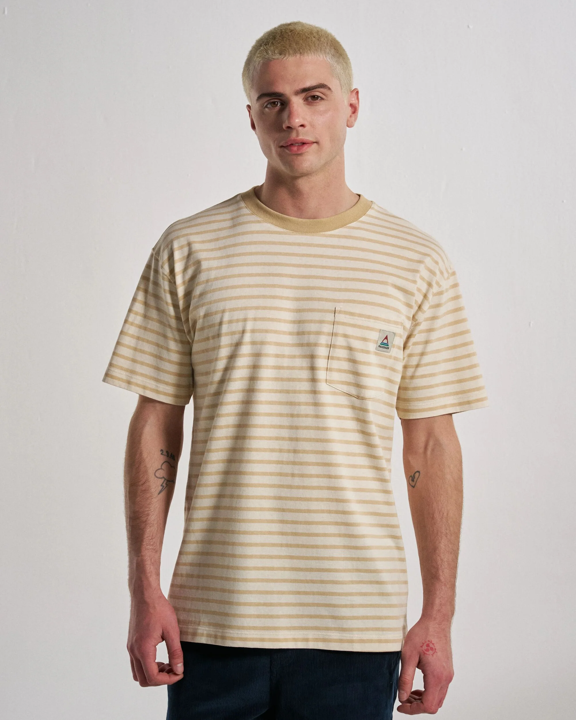Zen Relaxed Fit T-Shirt - Stone Stripe